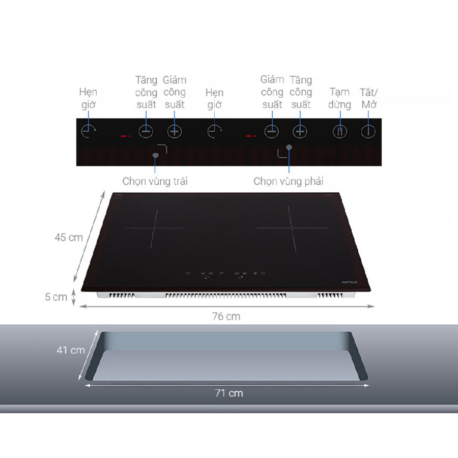 Bếp từ Hafele HC-IS772EA 535.02.222 | Chính hãng Hafele