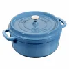 Nồi gang tròn Staub màu xanh nhạt 14cm – 0.8L