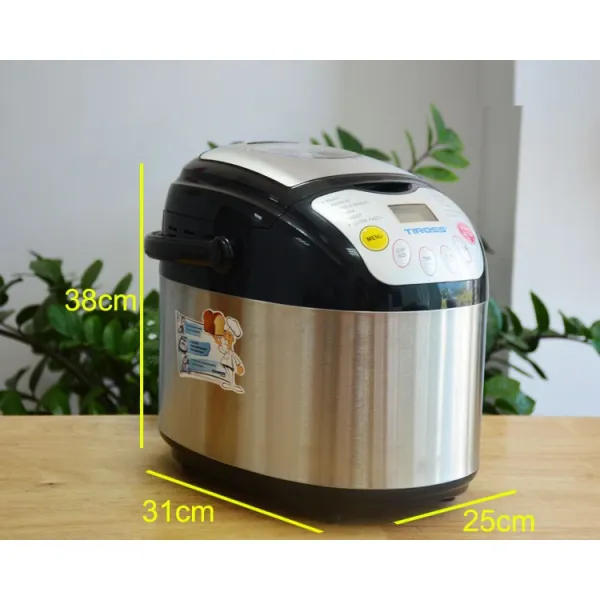 Máy làm bánh mỳ Tiross TS821 12 chức năng, công suất 600W