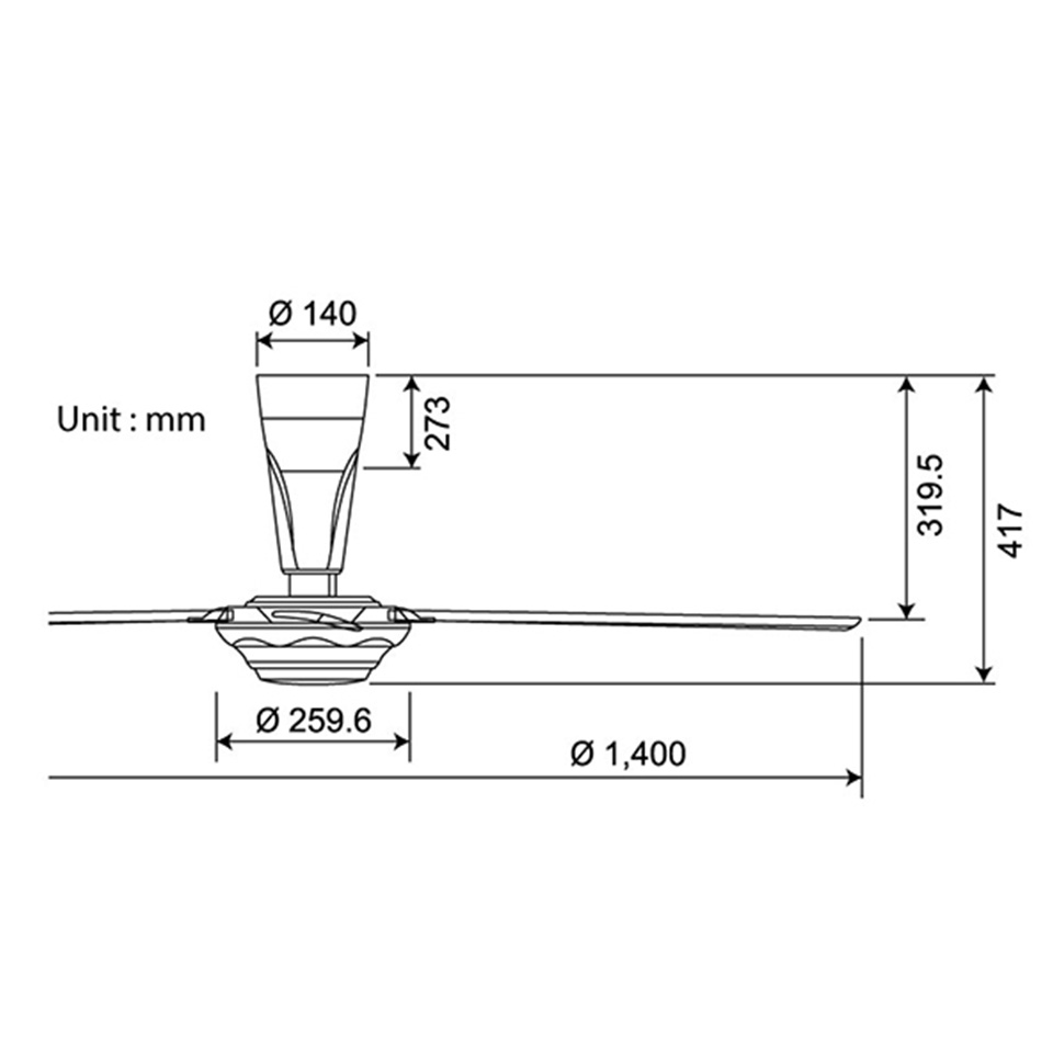 Quạt trần KDK M56XR 4 cánh