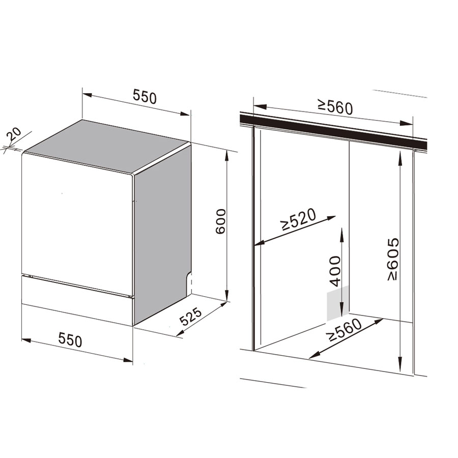 Máy rửa bát 11 bộ Canzy CZ 11QAM Serial 8.0