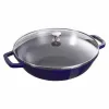 Chảo gang Staub Wok màu xanh đen 29cm – 4.25L