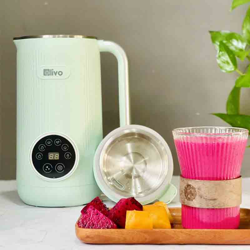 Ảnh thực tế Máy làm sữa hạt Olivo CB400 Pro 600ml nắp inox