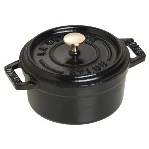 Nồi gang tròn Staub màu đen 22cm – 2.6L