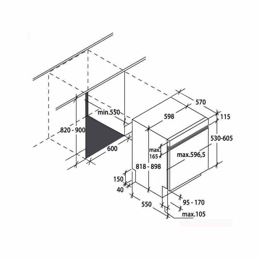 Máy rửa bát bán âm Rosieres RDSN 2D622PX-47E