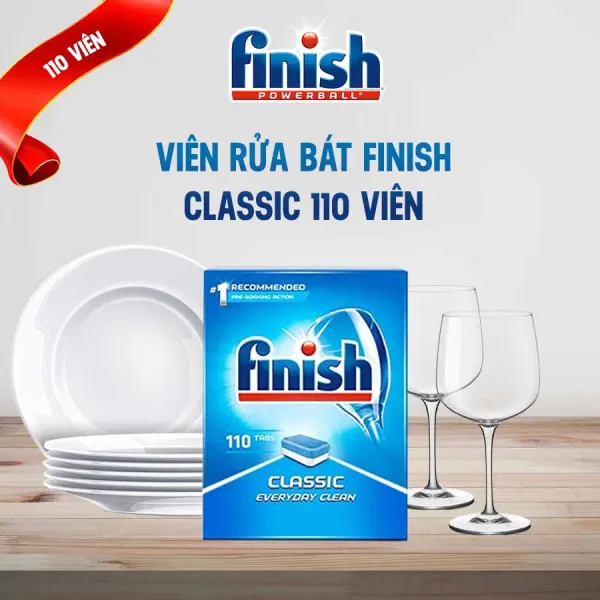 Viên rửa bát Finish Classic 110 viên