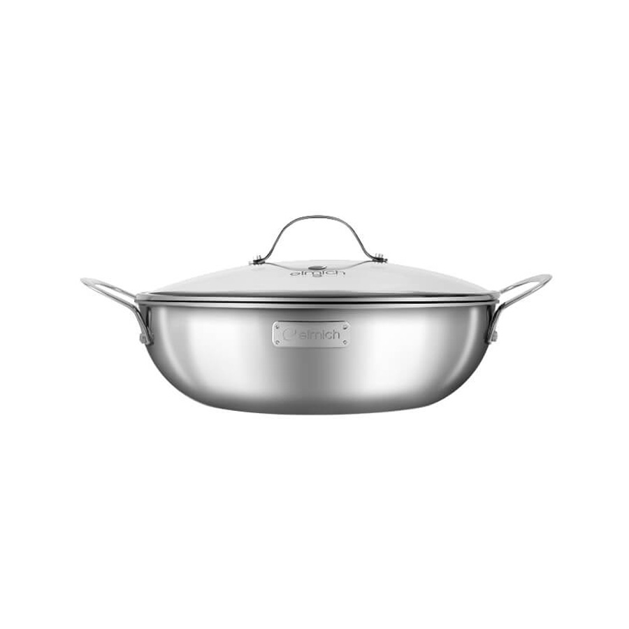 Chảo xào Inox cao cấp 3 lớp đáy liền Elmich Trimax EL3797 size 28cm - toàn cảnh sản phẩm