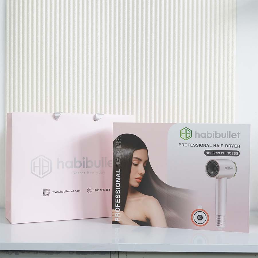 Ảnh thực tế Máy sấy và chăm sóc tóc cao cấp Habibullet HHB2599 Princess