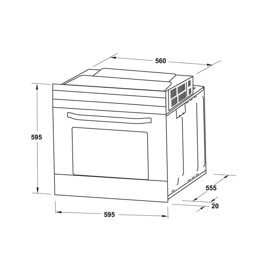 Lò nướng âm tủ Hafele HO-4K70A 538.61.451 70 lít