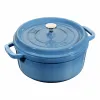 Nồi gang tròn Staub màu xanh nhạt 16cm – 1.2L