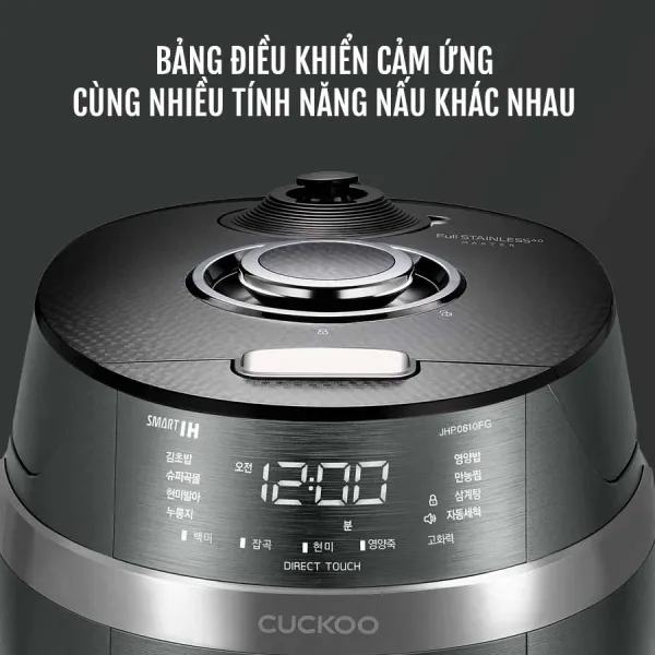 Nồi cơm điện cao tần áp suất Cuckoo CRP-JHP0610FG dung tích 1.08 Lít