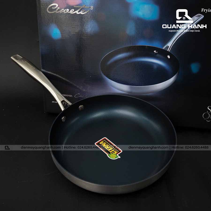 Ảnh thực tế Chảo Inox chống dính cao cấp Ciwete 24cm SS0203-B