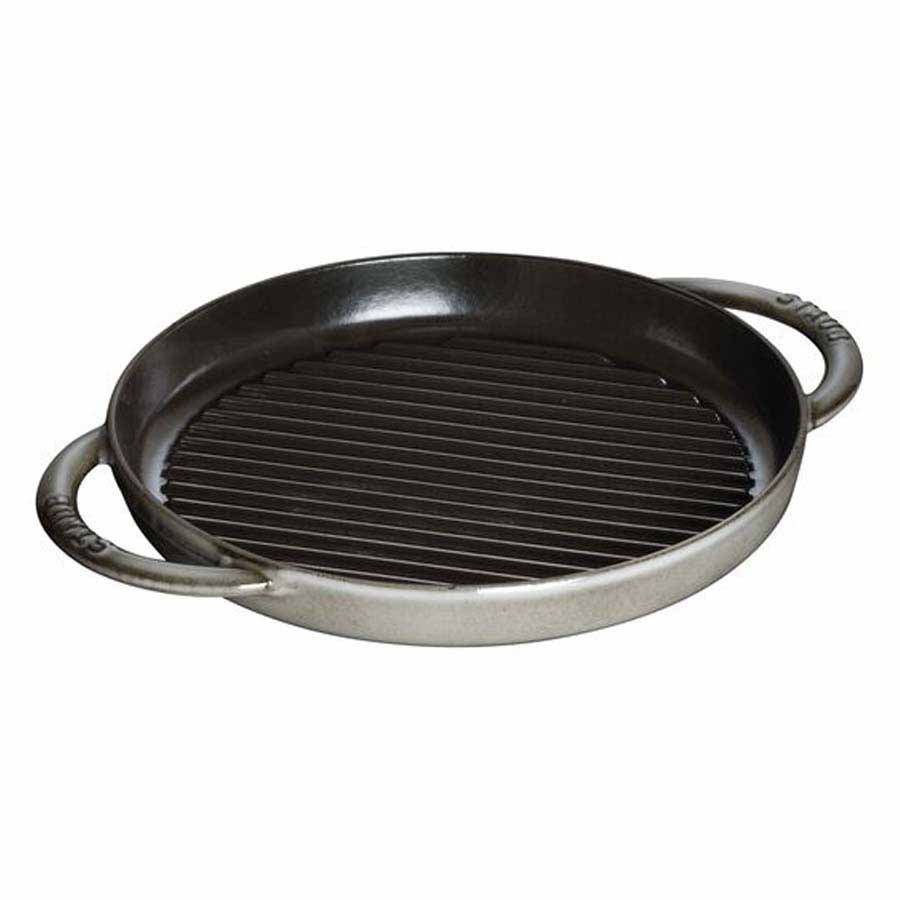 Chảo gang tròn Staub màu xám 26cm - toàn cảnh sản phẩm