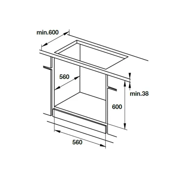 Lò nướng âm tủ Hafele HO-KT60A9 535.02.611 65 lít