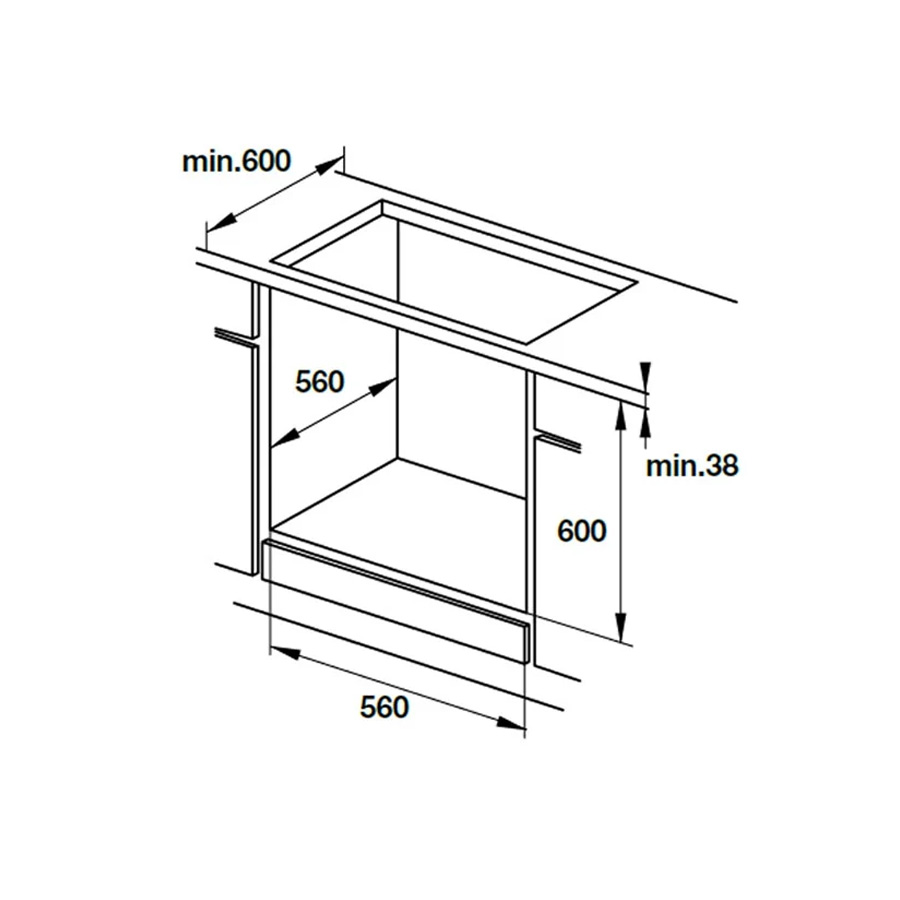 Lò nướng âm tủ Hafele HO-KT60A9 535.02.611 65 lít