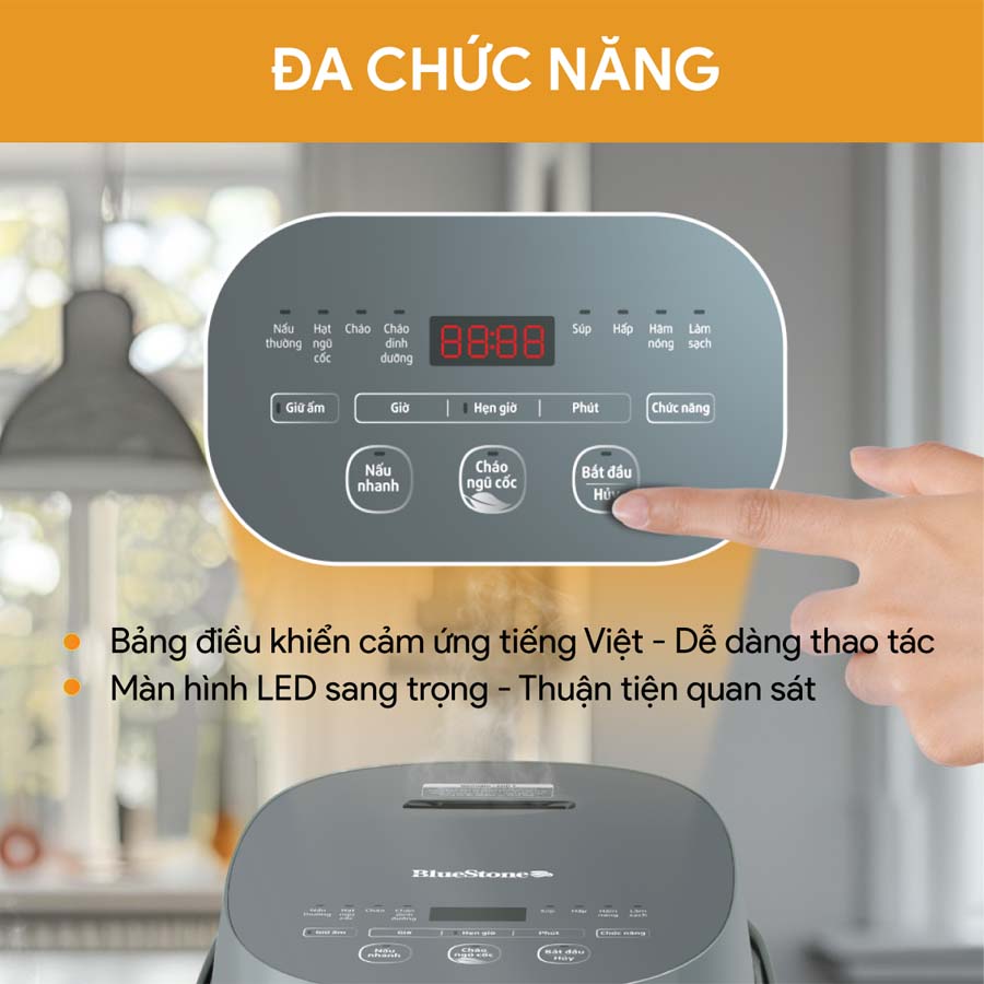 Nồi cơm điện tử BlueStone 1.2 lít RCB-5947