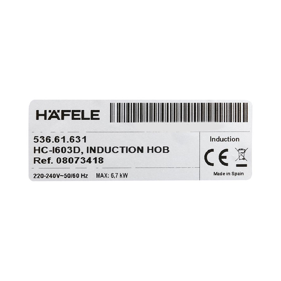 Bếp từ 3 vùng nấu Hafele HC-I603D 536.61.631 | Chính Hãng
