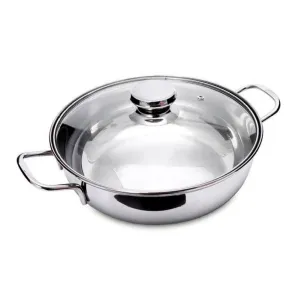 Nồi lẩu Inox 430 Five Star 30cm nắp kính