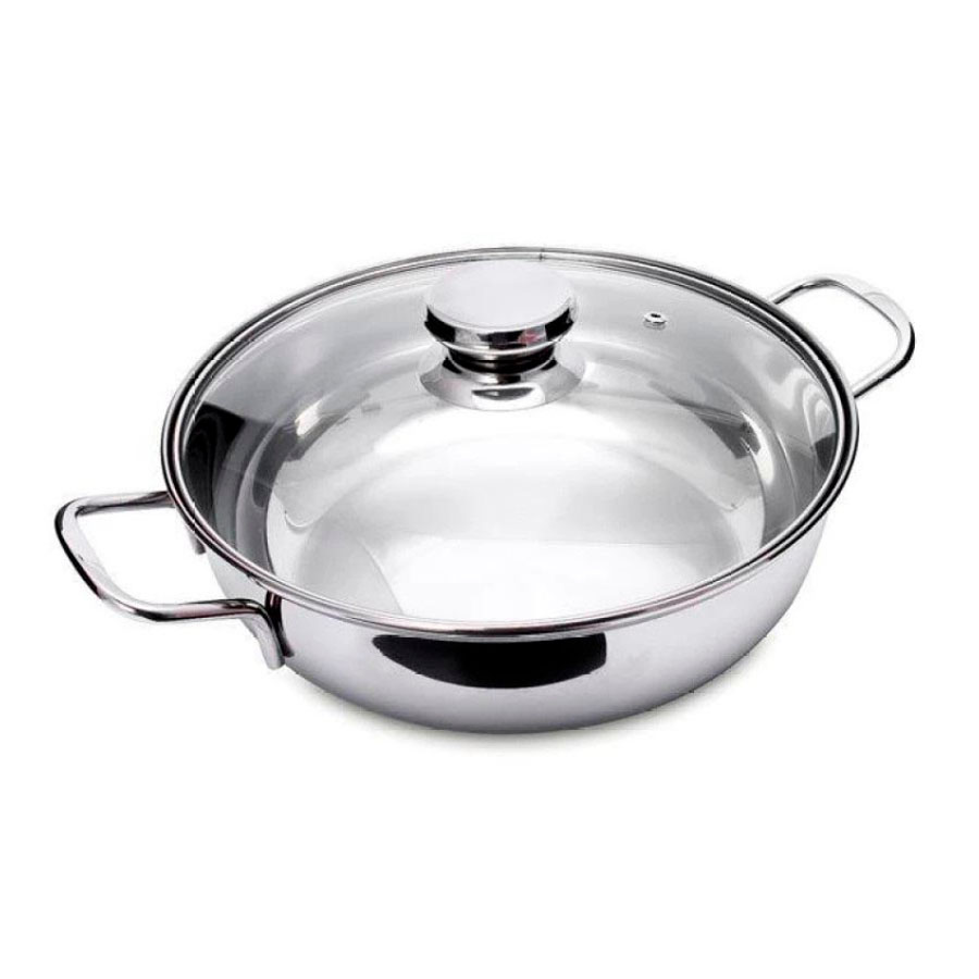 Nồi lẩu Inox 430 Five Star 30cm nắp kính