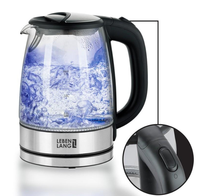 Ấm siêu tốc thuỷ tinh Lebenlang LBL2879 1.7L