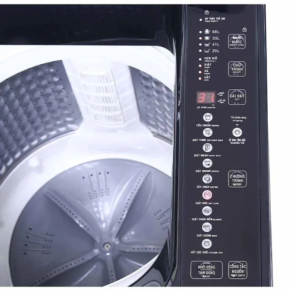Máy giặt Aqua cửa trên 10 Kg AQW-F100GT.BK