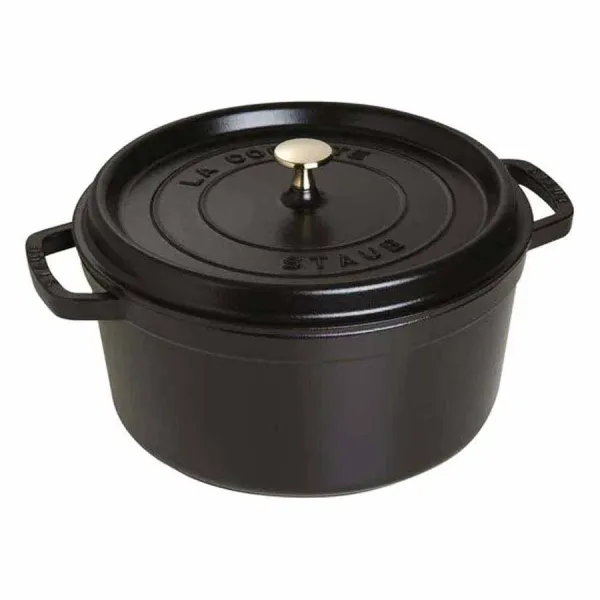 Nồi gang tròn Staub màu đen 28cm – 6.7L
