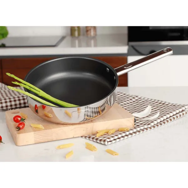Chảo Inox liền khối chống dính Ceramic Elmich Trimax XS EL3752 size 24cm