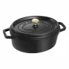 Nồi gang oval Staub màu đen 27cm – 3.2L