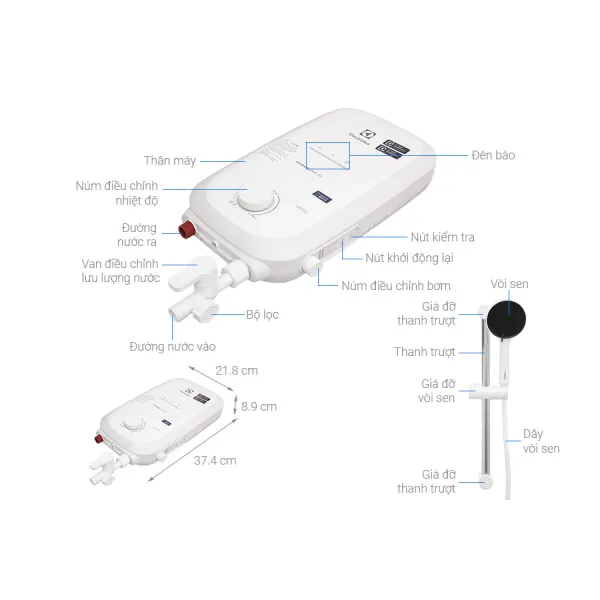 Máy nước nóng trực tiếp Electrolux EWE451QB-W4M