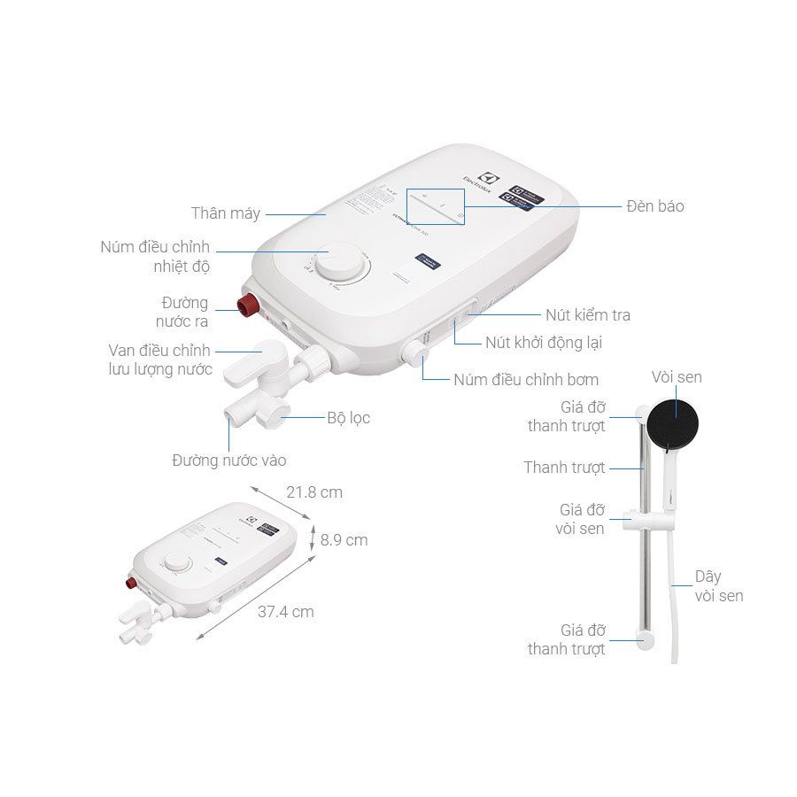 Máy nước nóng trực tiếp Electrolux EWE451QB-W4M