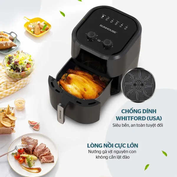 Nồi chiên không dầu Sunhouse 9 lít SHD4037
