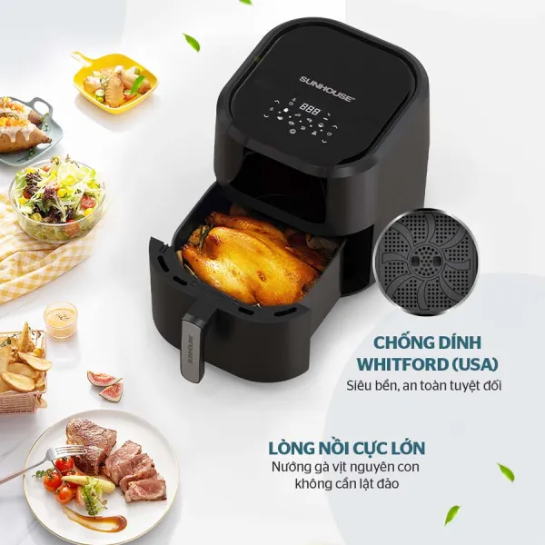 Nồi chiên không dầu Sunhouse 9 lít SHD4089