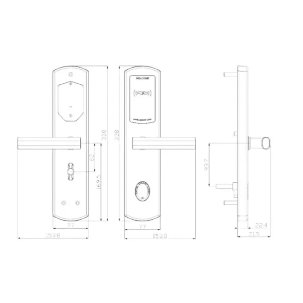 Khóa điện tử Hyundai khách sạn HY-HL04