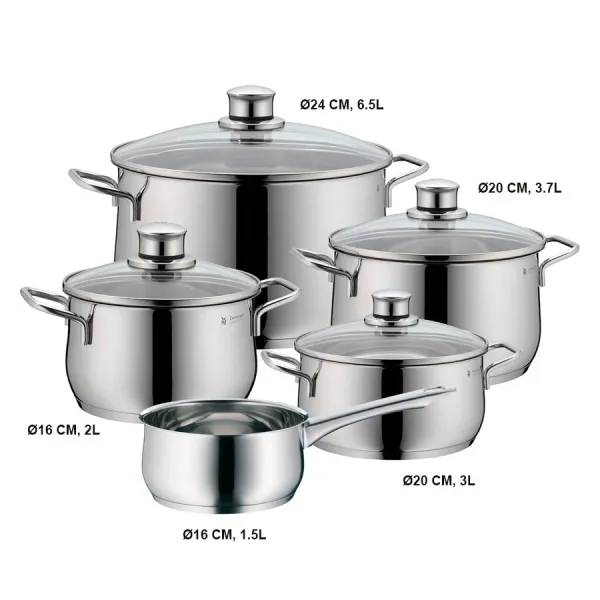 Bộ Nồi WMF Diadem Plus 0730356040 5 món