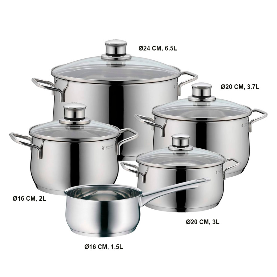 Bộ Nồi WMF Diadem Plus 0730356040 5 món