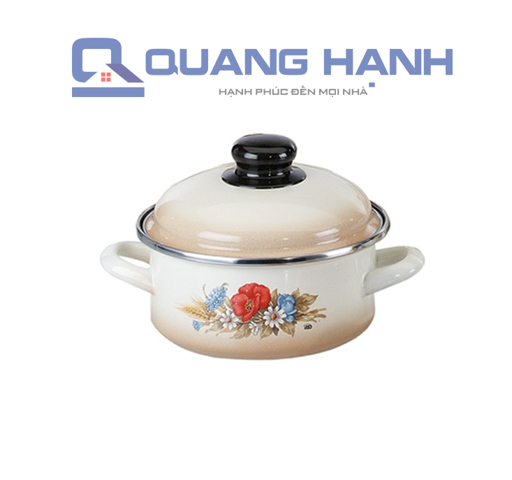 Nồi từ tráng men hoa ELO Kornblume 16 cm loại thấp
