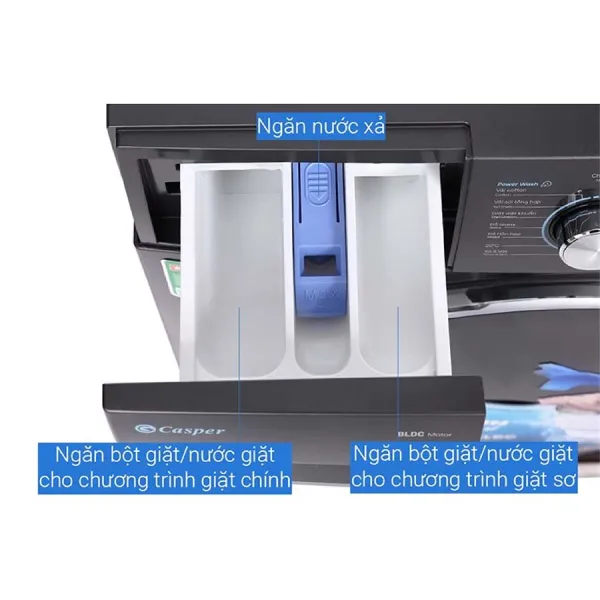 Máy giặt Casper Inverter 12.5 kg WF-125I140BGB