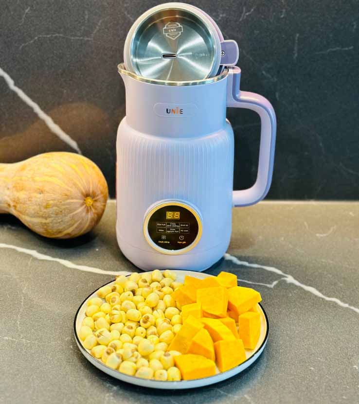 Ảnh thực tế Máy làm sữa hạt Unie UMB08 Pro, dung tích cối 600ml