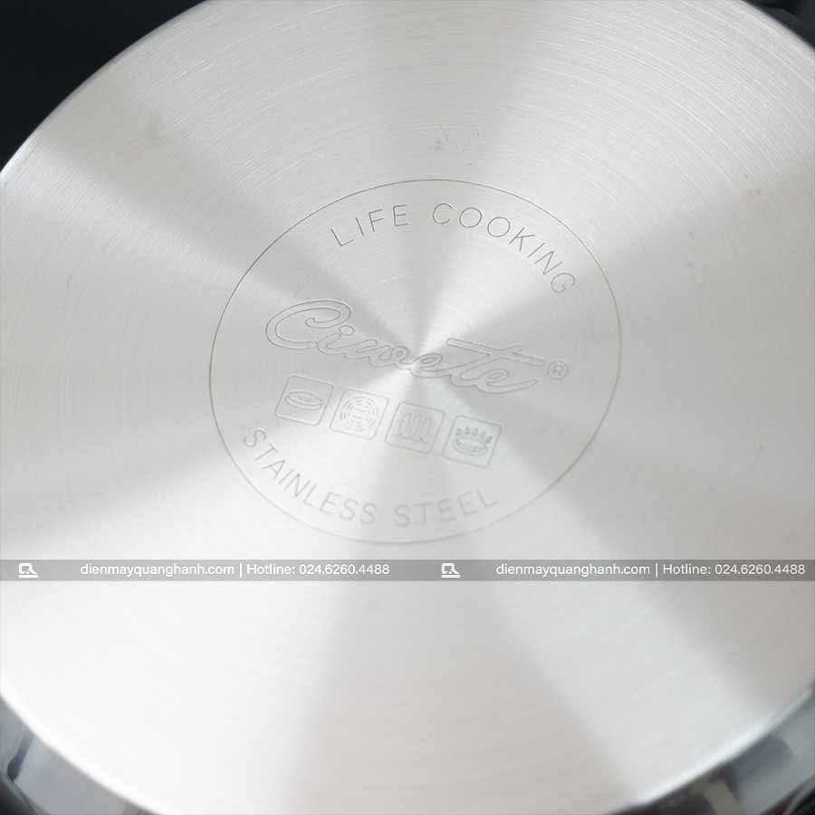 Ảnh thực tế Bộ nồi inox cao cấp Ciwete 6 món SS0101-10PC