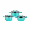 Bộ nồi chống dính vân đá ánh kim Elmich EL 5112BL size 18,20,24cm