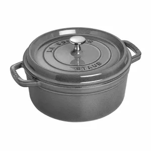 Nồi gang tròn Staub màu xám 14cm – 0.8L