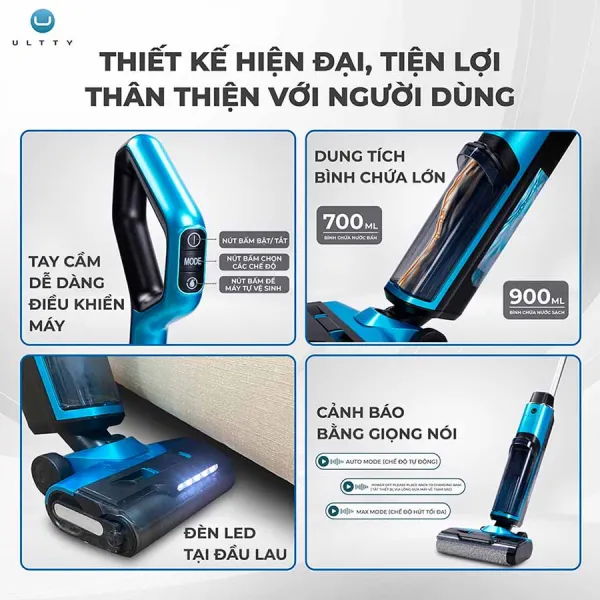 Máy lau nhà hút bụi thông minh U Ultty SCW18