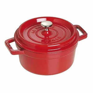 Nồi gang tròn Staub màu đỏ cherry 18cm – 1.7L