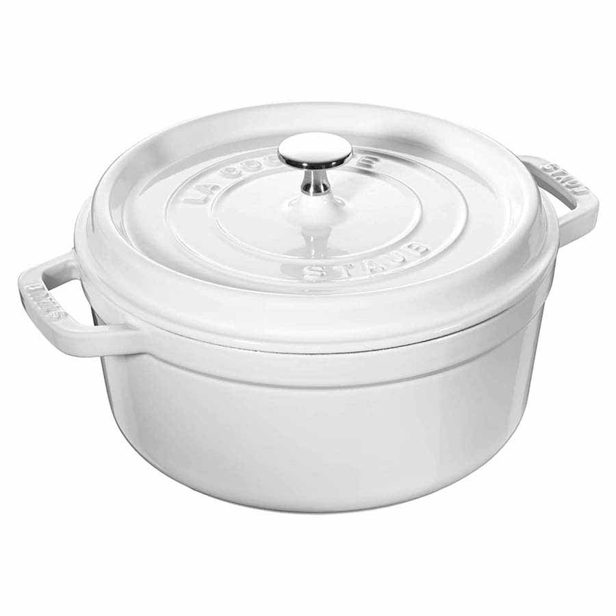 Nồi gang tròn Staub màu nấm trắng 24cm – 3.8L - toàn cảnh sản phẩm