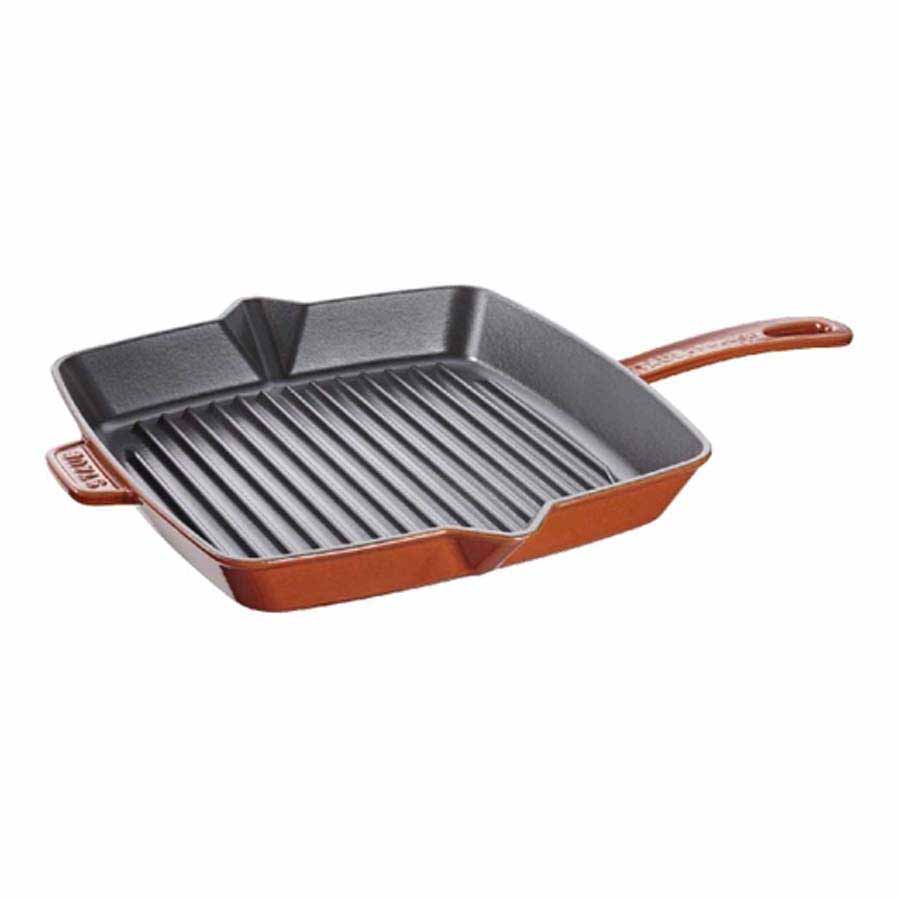 Chảo nướng vuông Staub màu nâu vàng 26cm - toàn cảnh sản phẩm
