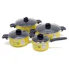Bộ nồi sắc mầu chống dính SUPOR ( 04 chiếc) S08A-T4 – Màu vàng