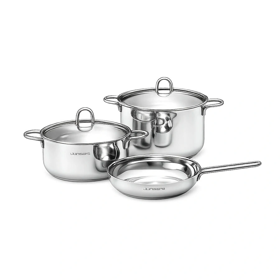 Bộ nồi Inox 5 chi tiết Junger CWJ-050 - toàn cảnh sản phẩm