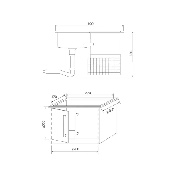 Máy rửa bát tích hợp Malloca WQP6-890F4