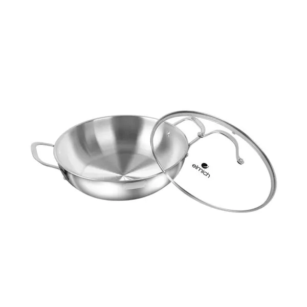 Chảo xào Inox cao cấp 3 lớp đáy liền Elmich Trimax EL3797 size 28cm