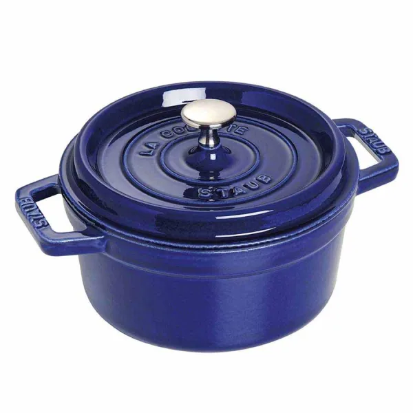 Nồi gang tròn Staub màu xanh đen 20cm – 2.2L 1102091